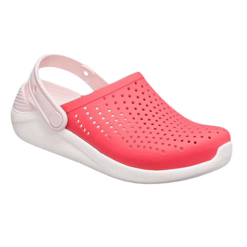 Crocs Kids’ LiteRide Clog Poppy / White Дитячі Сабо Крокс Лайтрайд Кідс 30 205964 фото поспішай обрати наймодніші товари Crocs