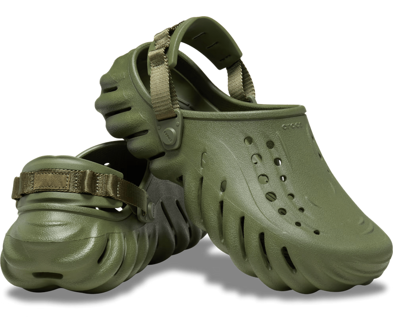 Crocs Echo Clog Army Green Чоловічі Сабо Крокс Ехо Зелений 40-41 207937 фото поспішай обрати наймодніші товари Crocs