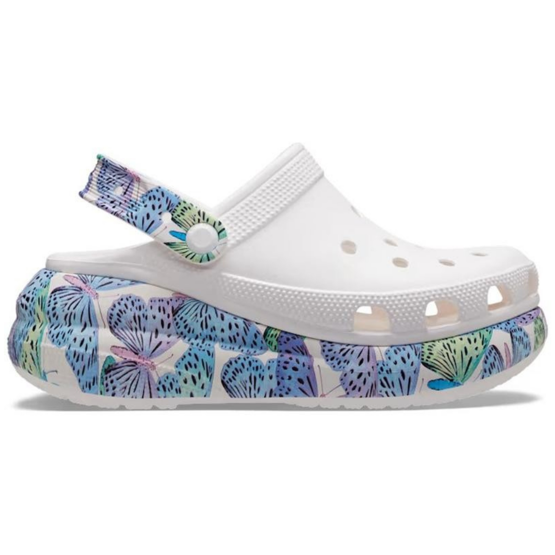 Crocs Classic Crush Butterfly Clog White Женские Сабо Крокс Классик Краш Батерфлай Белые 36 207521 фото спеши выбрать самые модные товары Crocs