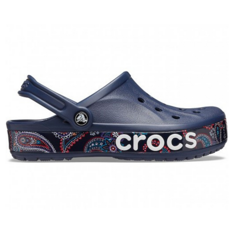 Crocs Bayaband Bandana Print Clog Navy Мужские Женские Сабо Крокс Баябенд 42 206233 фото спеши выбрать самые модные товары Crocs