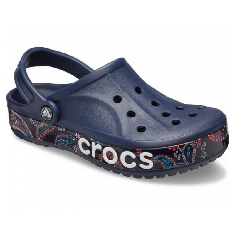 Crocs Bayaband Bandana Print Clog Navy Мужские Женские Сабо Крокс Баябенд 42 206233 фото спеши выбрать самые модные товары Crocs