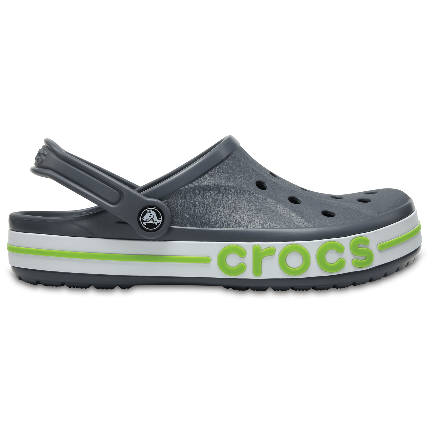 Crocs Bayaband Clog Charcoal/ Volt Green Мужские Женские Сабо Крокс Баябенд 38 7-36 фото спеши выбрать самые модные товары Crocs