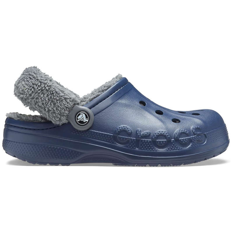 Crocs Baya Lined Fuzz-Strap Clog Navy / Bright Grey Чоловічі Жіночі Сабо Крокс Бая Фузз-Стреп 40/41 206633 фото поспішай обрати наймодніші товари Crocs