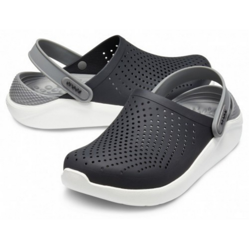 Crocs LiteRide Clog Black/Smoke Мужские Женские Сабо Крокс Лайтрайд 44 224-41 фото спеши выбрать самые модные товары Crocs