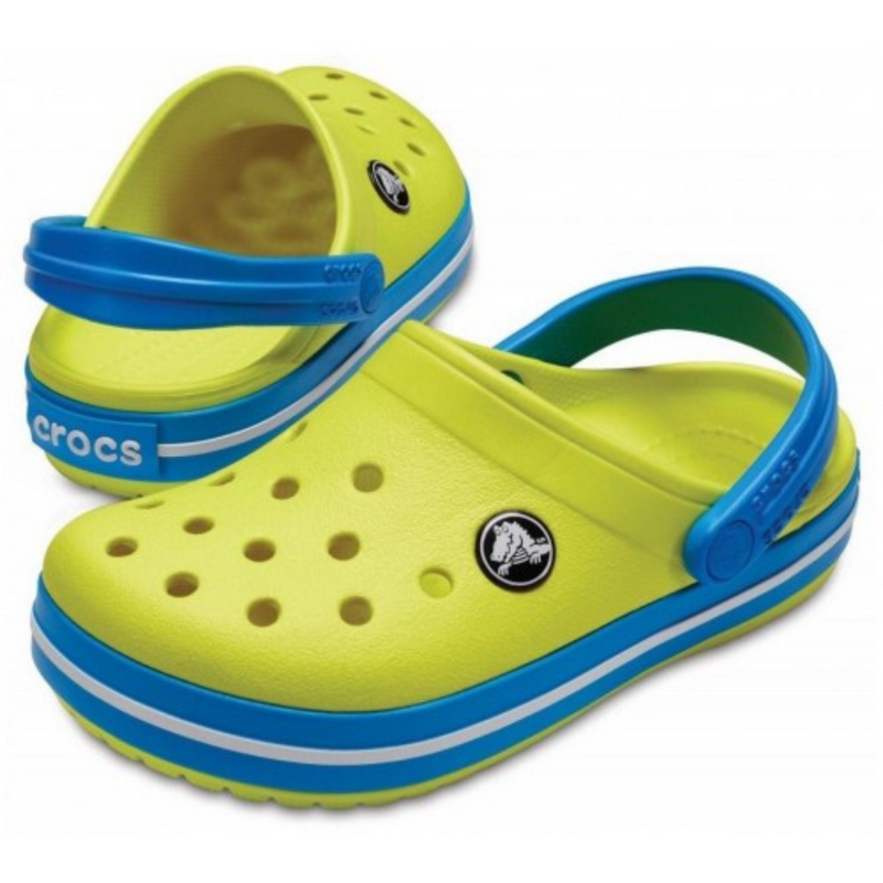 Crocs Kids’ Crocband Clog Tennis Ball Green / Ocean Детские Сабо Крокс Крокбенд Кидс 24 204537 фото спеши выбрать самые модные товары Crocs