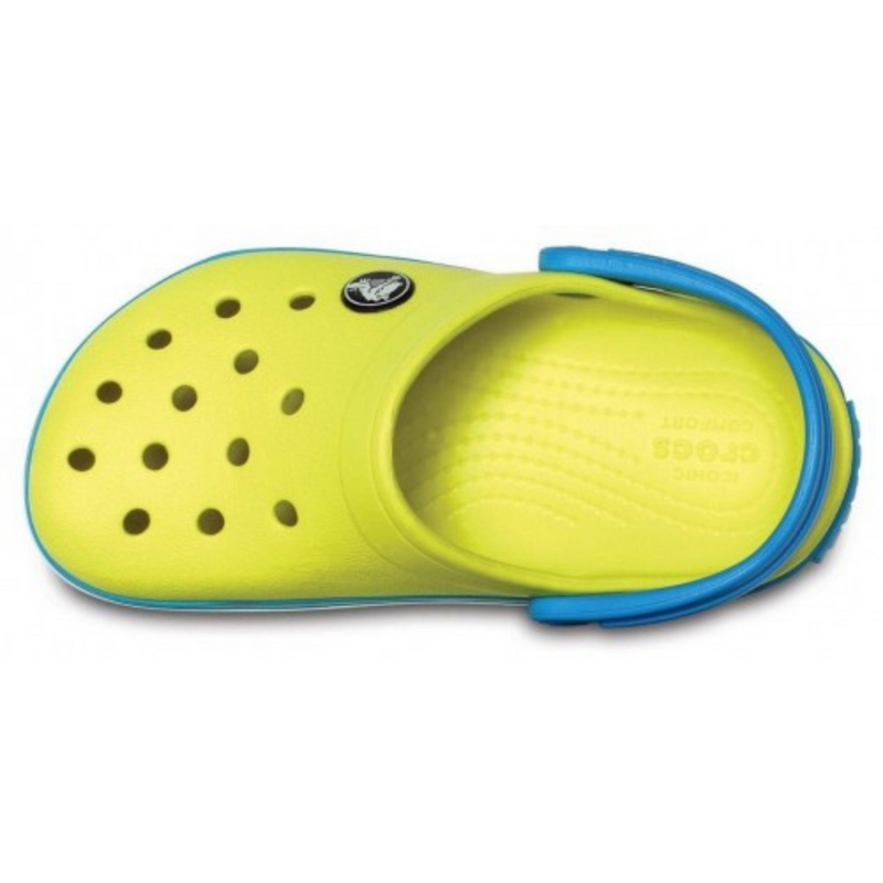 Crocs Kids’ Crocband Clog Tennis Ball Green / Ocean Детские Сабо Крокс Крокбенд Кидс 24 204537 фото спеши выбрать самые модные товары Crocs