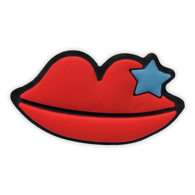 Jibbitz Red lips №43 №43 фото спеши выбрать самые модные товары Crocs