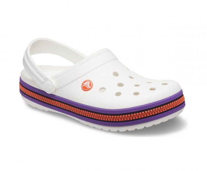 Crocs Crocband Clog Zipper/ Bang White Мужские Женские Сабо Крокс Крокбенд 36 206594 фото спеши выбрать самые модные товары Crocs