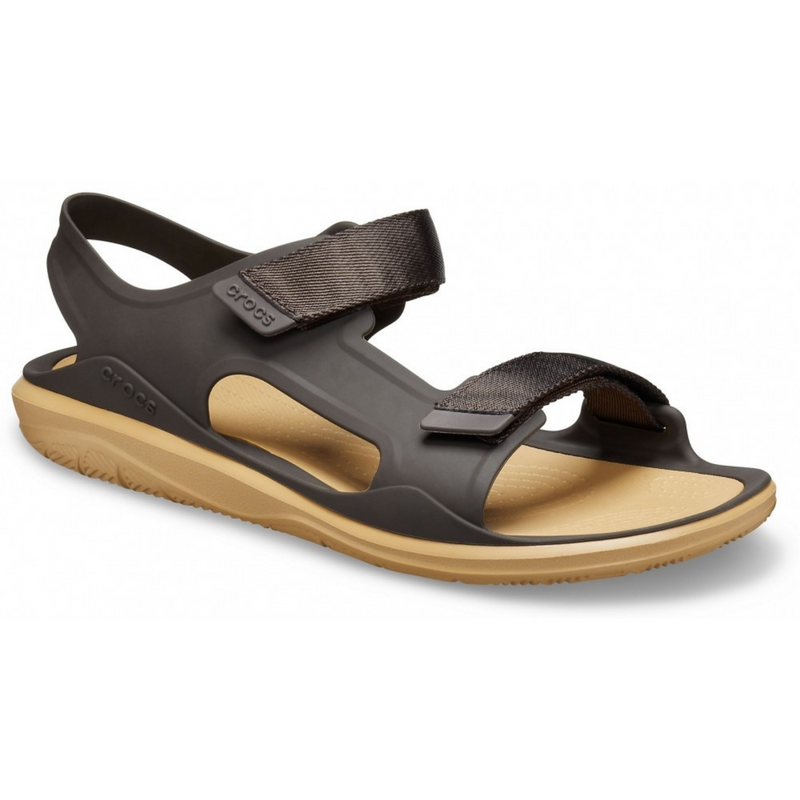 Crocs Swiftwater Expedition Sandal Espresso/Tan Чоловічі Сандалі 40-41 206526 фото спеши выбрать самые модные товары Crocs